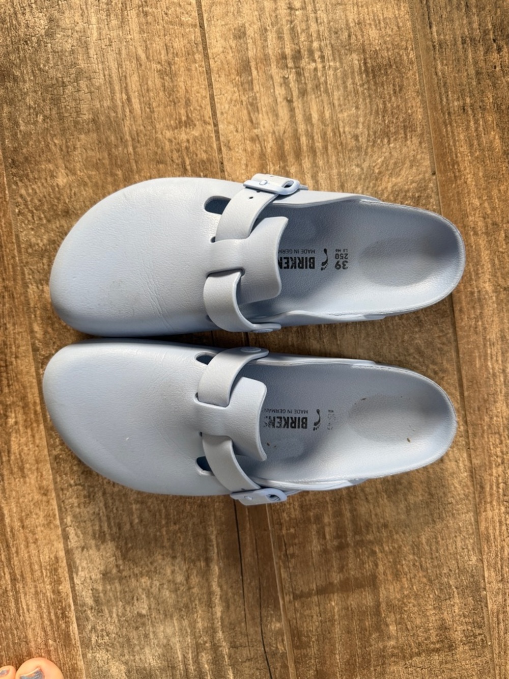 Birkenstock Baby Blue Slip-On Clog with Buckle Strap